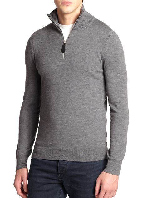 burberry cardigan men's|burberry men's pullover half zip.